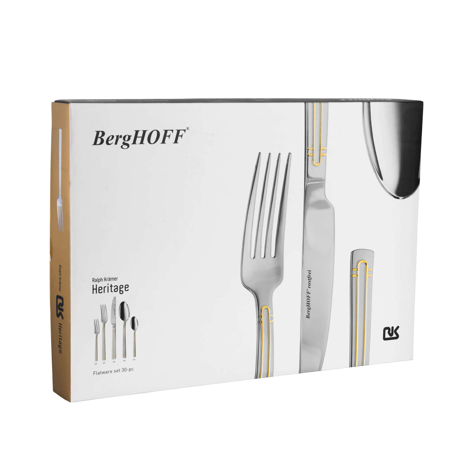 Berghoff Essentials 18/10 Paslanmaz Çelik Heritage 30 Parça Çatal Kaşık Bıçak Seti 6 Kişilik - 4