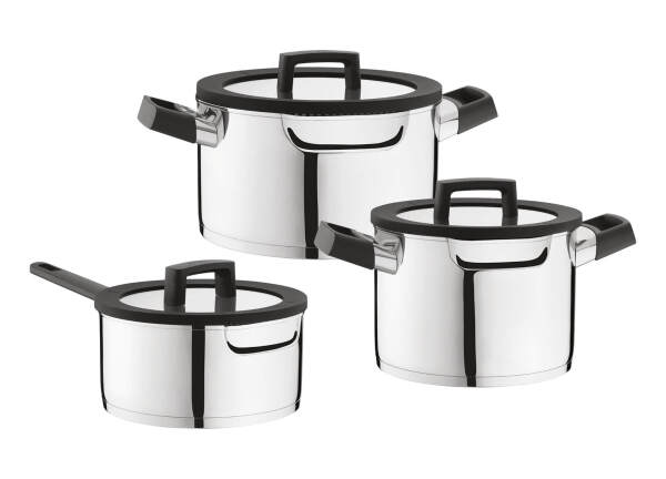 Berghoff Essentials Uqonic 6 Parça 18/10 Paslanmaz Çelik Tencere Seti