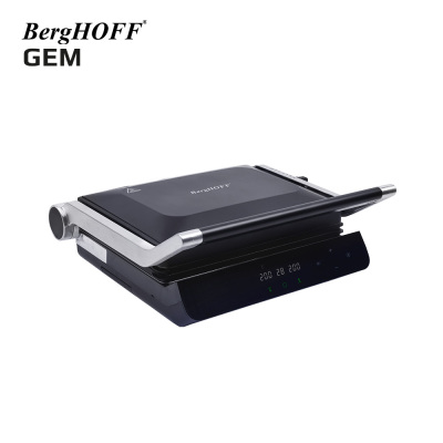 BergHOFF GEM TITAN Siyah Çelik Kapaklı Contact Izgara ve Tost Makinesi - 4