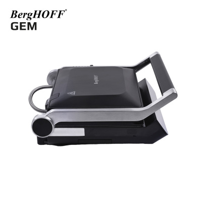 BergHOFF GEM TITAN Siyah Çelik Kapaklı Contact Izgara ve Tost Makinesi - 5