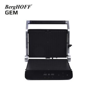 BergHOFF GEM TITAN Siyah Çelik Kapaklı Contact Izgara ve Tost Makinesi - 6