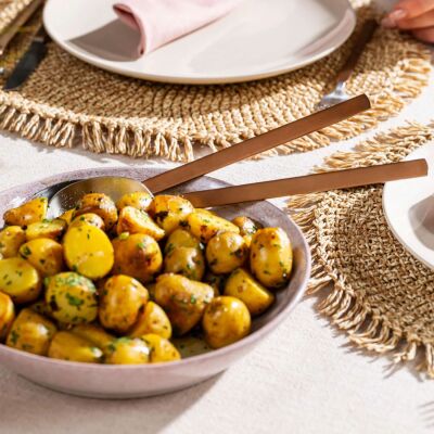 Berghoff Home Belly 2 Parçalı Salata Servis Seti Füme Siyah (1)