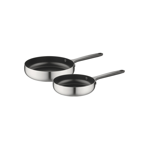 Berghoff Home Belly 2li Yapışmaz Yüzeyli Tava Seti 20-24cm Füme Siyah
