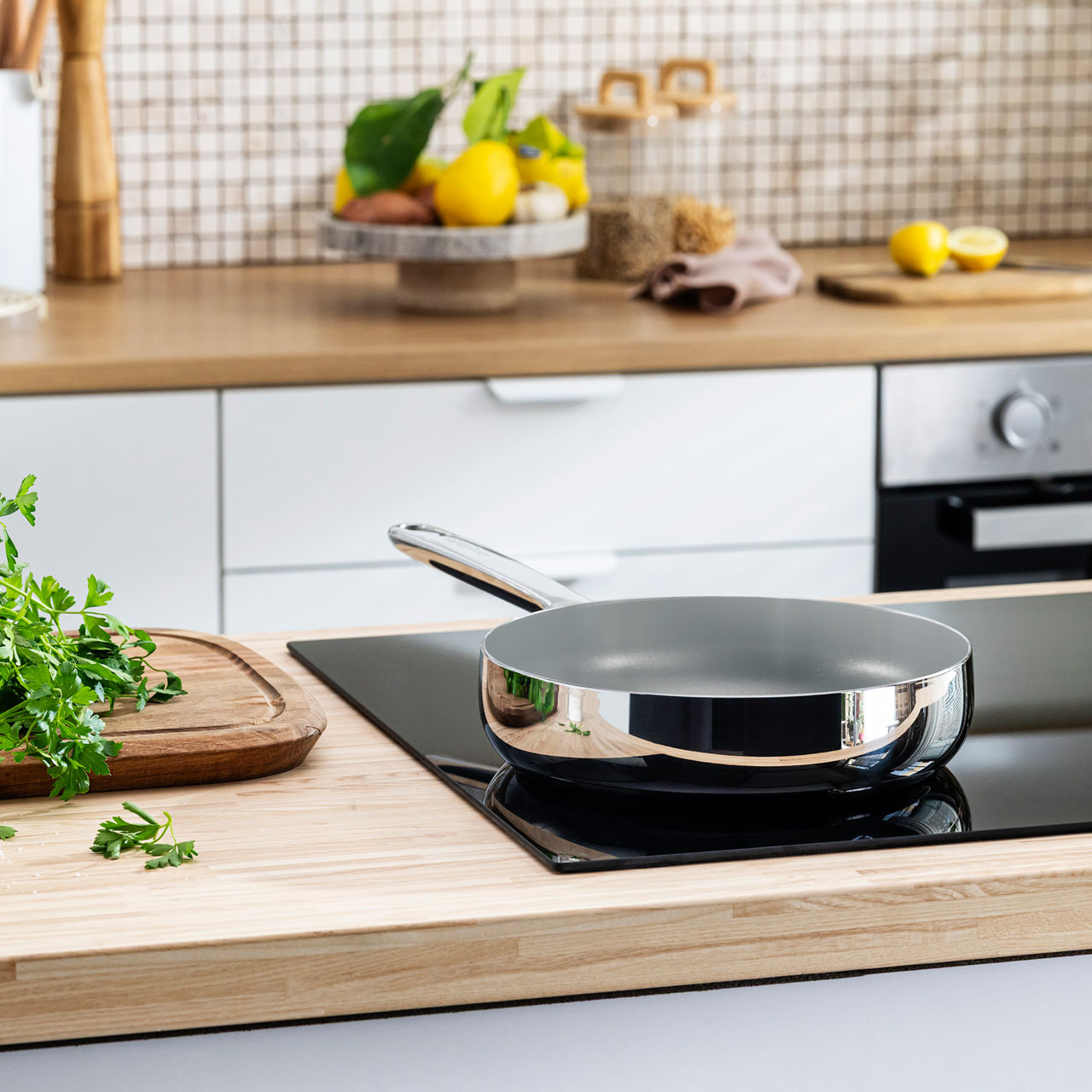 Berghoff Home Belly 2li Yapışmaz Yüzeyli Tava Seti 20-24cm Stellar Çelik - 2