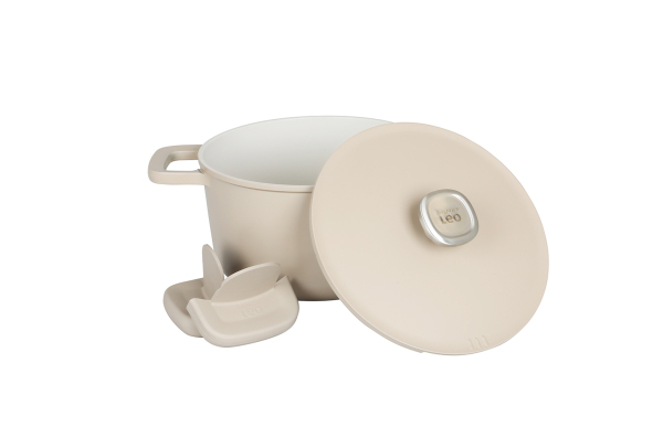Berghoff Leo Phantom Kapakli Yapişmaz Derin Tencere 24 Cm Latte (1)