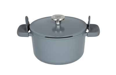 Berghoff Leo Phantom Kapakli Yapişmaz Derin Tencere 24 Cm Smoked Grey