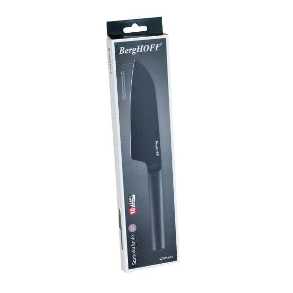 BerhgHOFF Dina Boron Paslanmaz Çelik Şef Santoku Bıçağı 16cm - 3