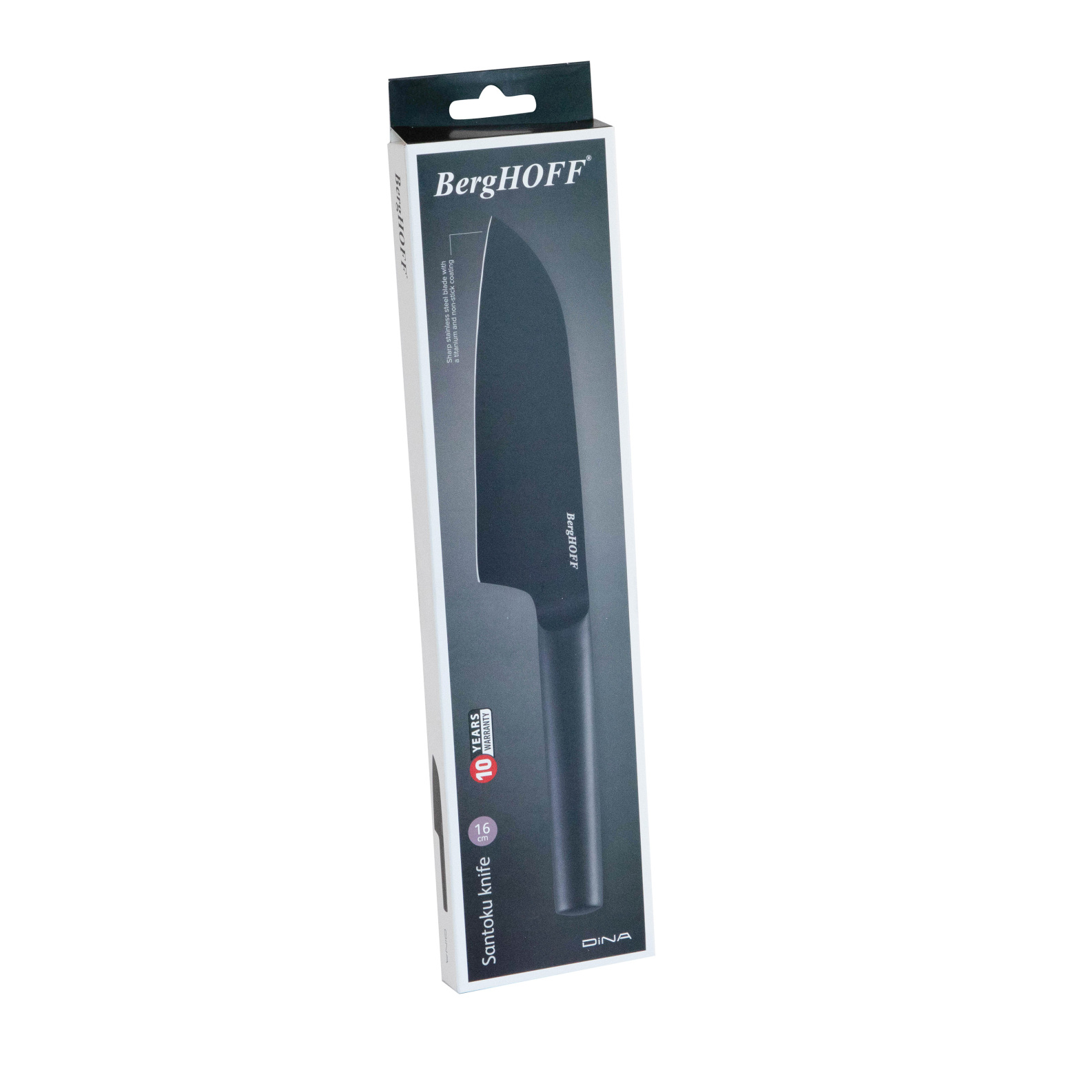 BerhgHOFF Dina Boron Paslanmaz Çelik Şef Santoku Bıçağı 16cm - 3