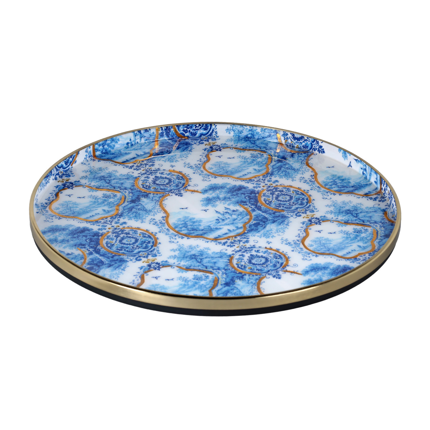 Blue Heritage Dekoratif Tepsi 41cm - 1