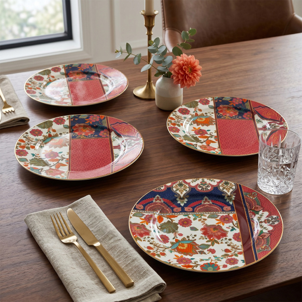 Etro Bone 20 cm 4lü Yuvarlak Tabak Seti (1)