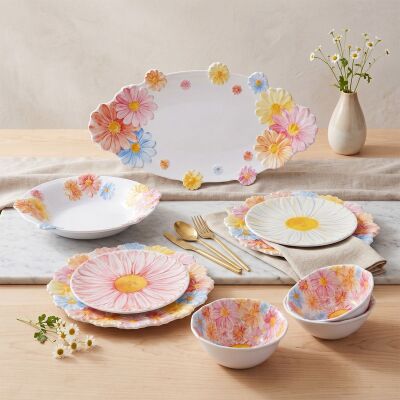 Florista Melamin Oval Servis Tepsisi 54cm - 4