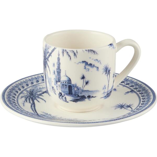 Gien Depareillees Bleu 2'li Espresso Fincan ve Tabağı Seti 80 ml - 2