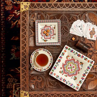 Gien France Chance Folle 2'li Çay Fincanı ve Tabağı Seti 130 ml - 5