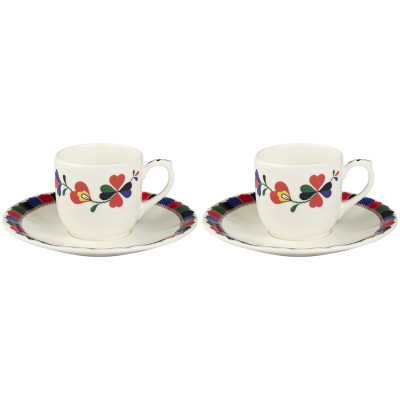 Gien France Chance Folle 2'li Espresso Fincan ve Tabağı Seti 85 ml