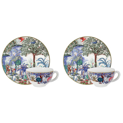 Gien Jardin du Palais 2’li Çay Fincan ve Tabak Seti 160 ml