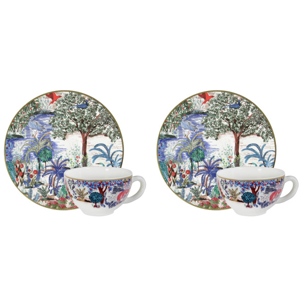 Gien Jardin du Palais 2’li Çay Fincan ve Tabak Seti 160 ml - 1
