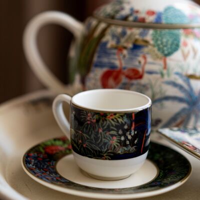 Gien Jardin du Palais 2'li Espresso Fincan ve Tabağı Seti 80 ml - 4