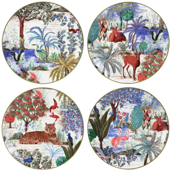 Gien Jardin du Palais 4'lü Karışık Kanape Tabağı Seti 17 cm - 1