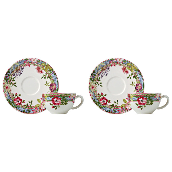 Gien Millefleurs 2'li Çay Fincanı ve Tabağı Seti 160 ml - 1