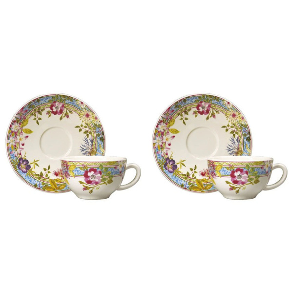 Gien Millefleurs 2'li Kahvaltı Fincan ve Tabağı Seti 260 ml - 1