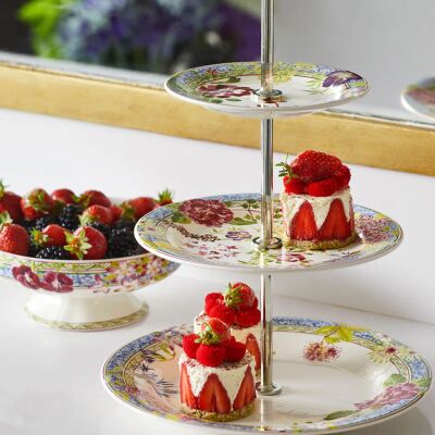 Gien Millefleurs 3 Katlı Pasta Standı 30 cm (1)