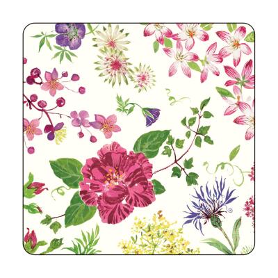 Gien Millefleurs 4'lü Akrilik Kare Bardak Altlığı Seti 10 cm (1)