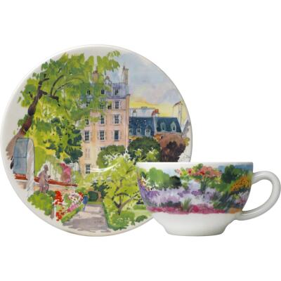 Gien Paris à Giverny 2'li Çay Fincanı ve Tabağı Seti 160 ml (1)