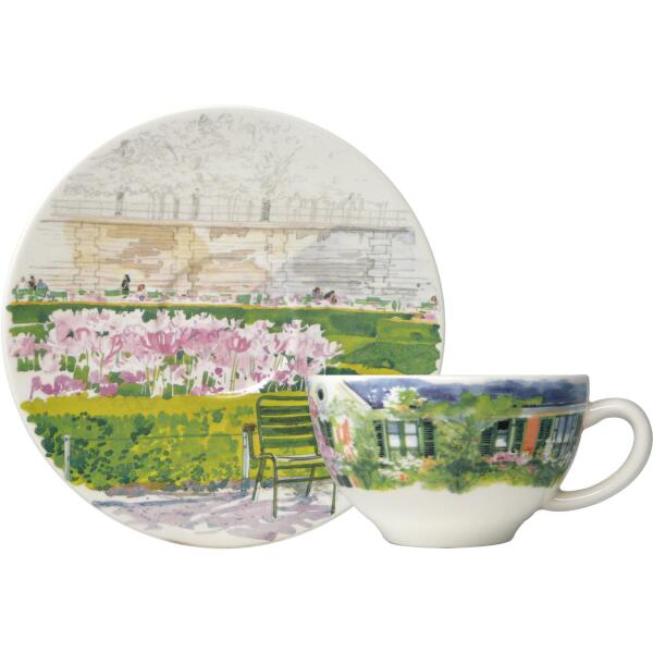 Gien Paris à Giverny 2'li Çay Fincanı ve Tabağı Seti 260 ml - 2