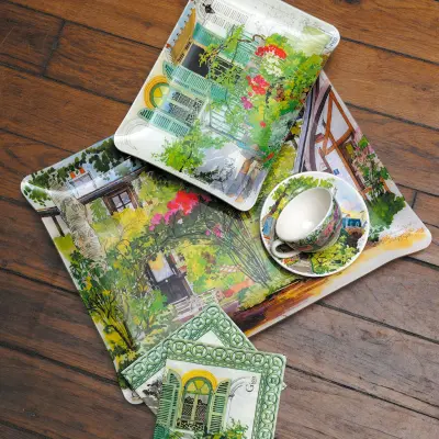 Gien Paris Giverny Küçük Akrilik Servis Tepsisi 37 cm (1)