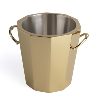 Gold Paslanmaz Çelik Dekoratif Buz Kovası 24 cm