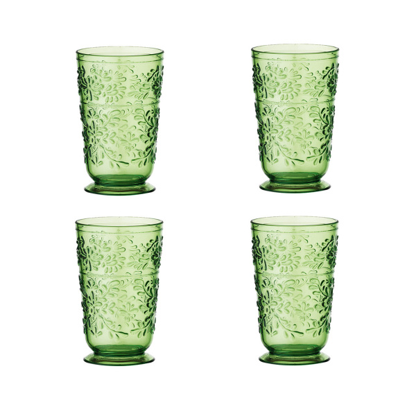 Laurus Akrilik Yeşil 4’lü Bardak Seti 450ml - 1