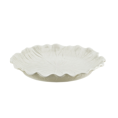 Lefora Porselen Yaprak Formlu 29 cm Servis Tabağı