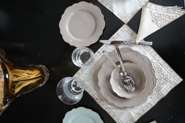 Laurance Taş Rengi New Bone China Yemek Takımı 24 parça - 2