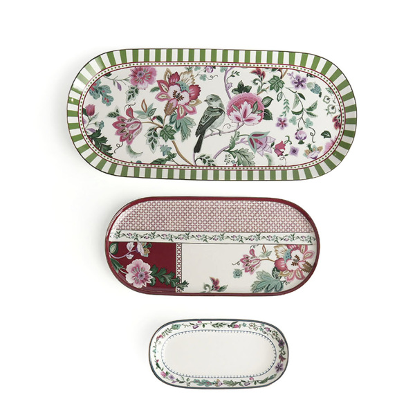 Madeline Bone 3’lü Oval Sunumluk Seti - 1