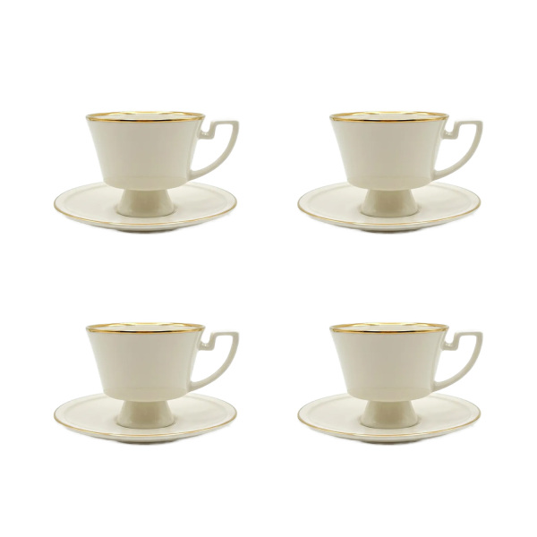 New Milan Bone 4'lü Çay Fincanı Seti 200 ml - 1