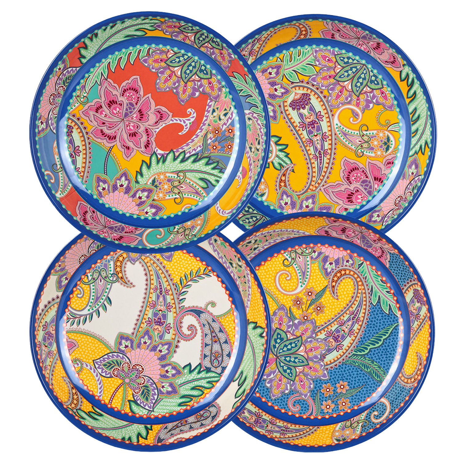 Paiselle Melamin 4Lu Yemek Tabak Seti 21Cm - 2