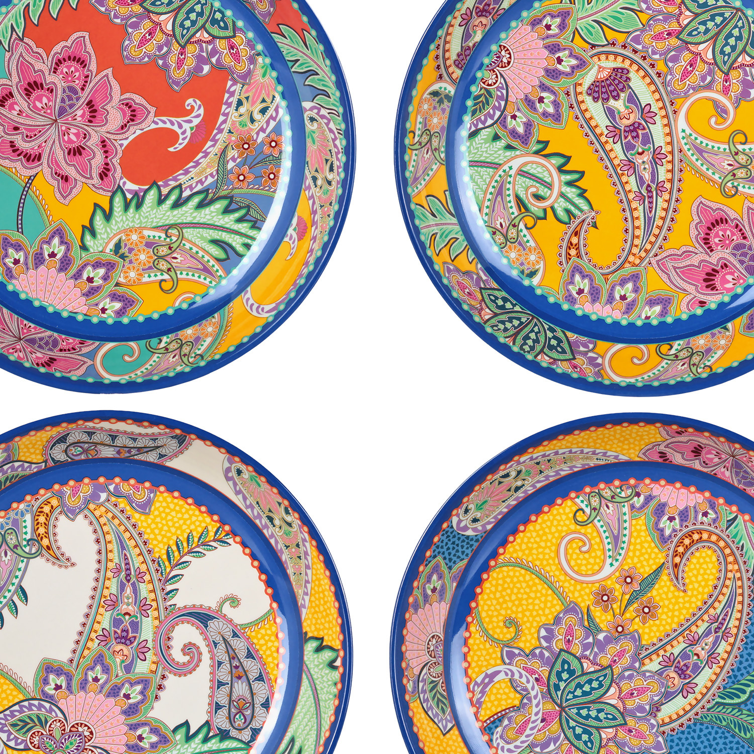 Paiselle Melamin 4Lu Yemek Tabak Seti 21Cm - 3
