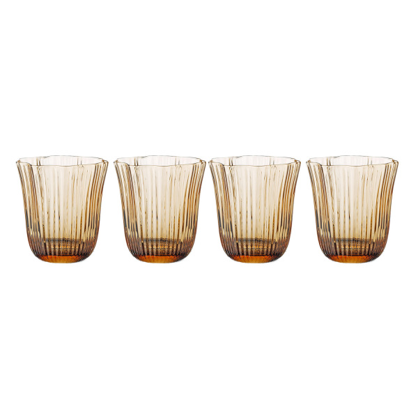 Paisley 4’lü Amber Cam Su Bardağı Seti 360 ml - 1