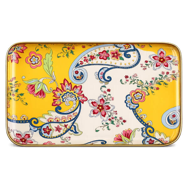 Paisley Dekoratif Emaye Tepsi 18 cm - 1