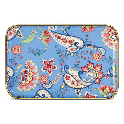 Paisley Dekoratif Emaye Tepsi 26 cm