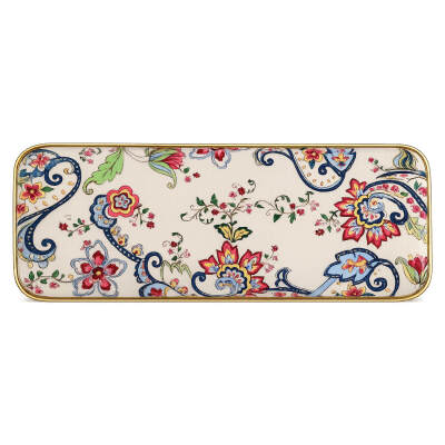 Paisley Dekoratif Emaye Tepsi 33 cm