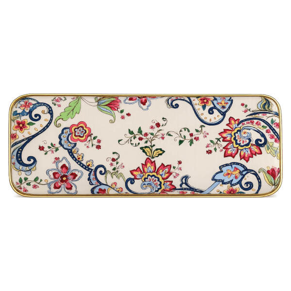 Paisley Dekoratif Emaye Tepsi 33 cm - 1
