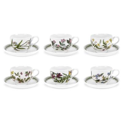 Portmeirion Botanic Garden 6'lı Çay Fincanı ve Tabağı Seti 200 ml