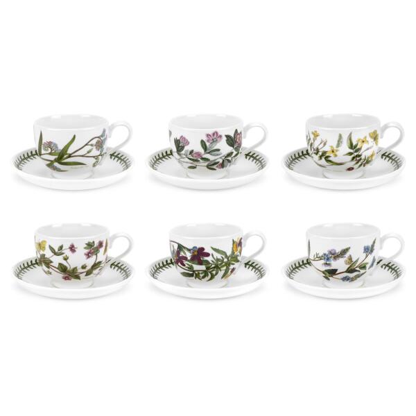 Portmeirion Botanic Garden 6'lı Çay Fincanı ve Tabağı Seti 200 ml - 1