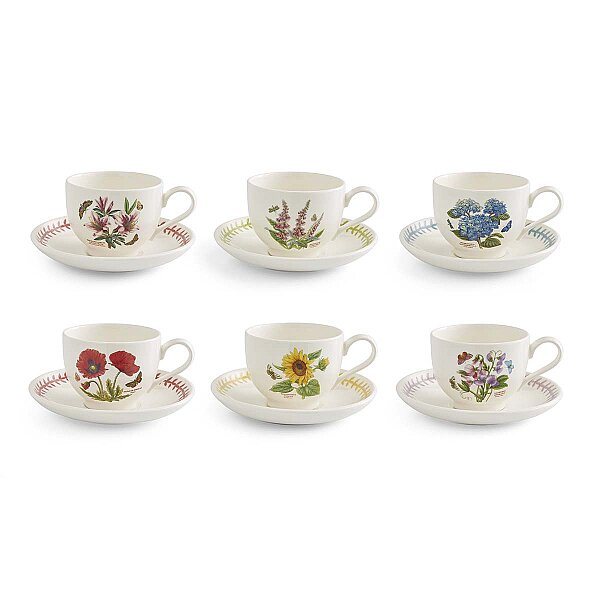Portmeirion Botanic Garden Meadow 6'lı Çay Fincanı ve Tabağı Seti 200 ml - 1