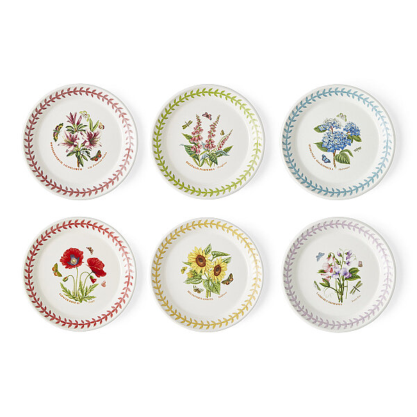 Portmeirion Botanic Garden Meadow 6'lı Ekmek Tabağı Seti 15 cm - 1