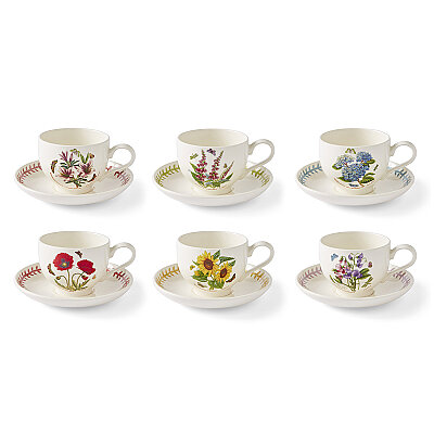Portmeirion Botanic Garden Meadow 6'lı Kahvaltı Fincanı ve Tabağı Seti 260 ml - 1
