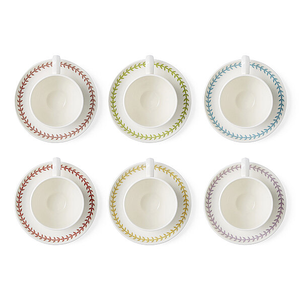 Portmeirion Botanic Garden Meadow 6'lı Kahvaltı Fincanı ve Tabağı Seti 260 ml - 6