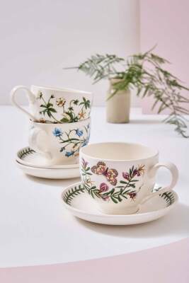Portmeirion Botanic Garden Yeni 6'lı Kahvaltı Fincanı ve Tabağı Seti 260 ml - 2