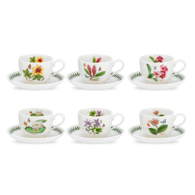 Portmeirion Exotic Botanic Garden 6 Kişilik Çay Fincanı ve Tabağı Seti 200 ml
